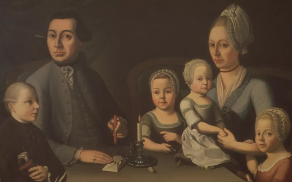Картина на Йохан Рудолф Гайги-Гемусеус със семейство